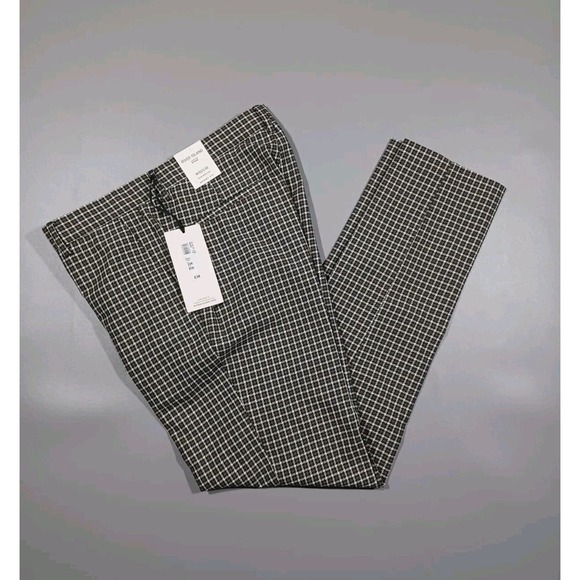River Island Pants Mens 32x32 Brown Plaid Smart Skinny Fit New - Picture 1 of 5